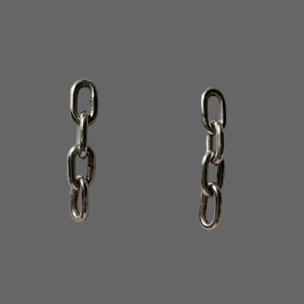 CHUNKY CHAIN STRIP STUDS / 4 LINKS