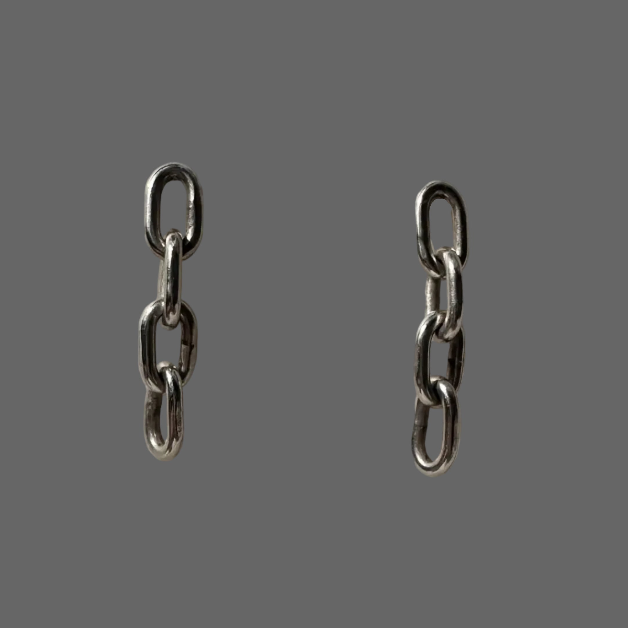 CHUNKY CHAIN STRIP STUDS / 4 LINKS